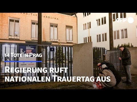 Nach Schusswaffenangriff mit 14 Toten: Prag ruft nationalen Trauertag aus | AFP