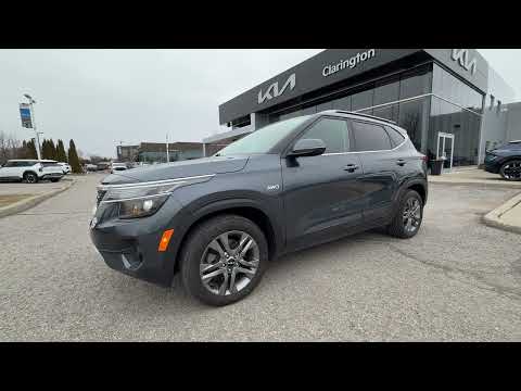 2022 Kia Seltos in Black for sale at Clarington Kia in Bowmanville, ON