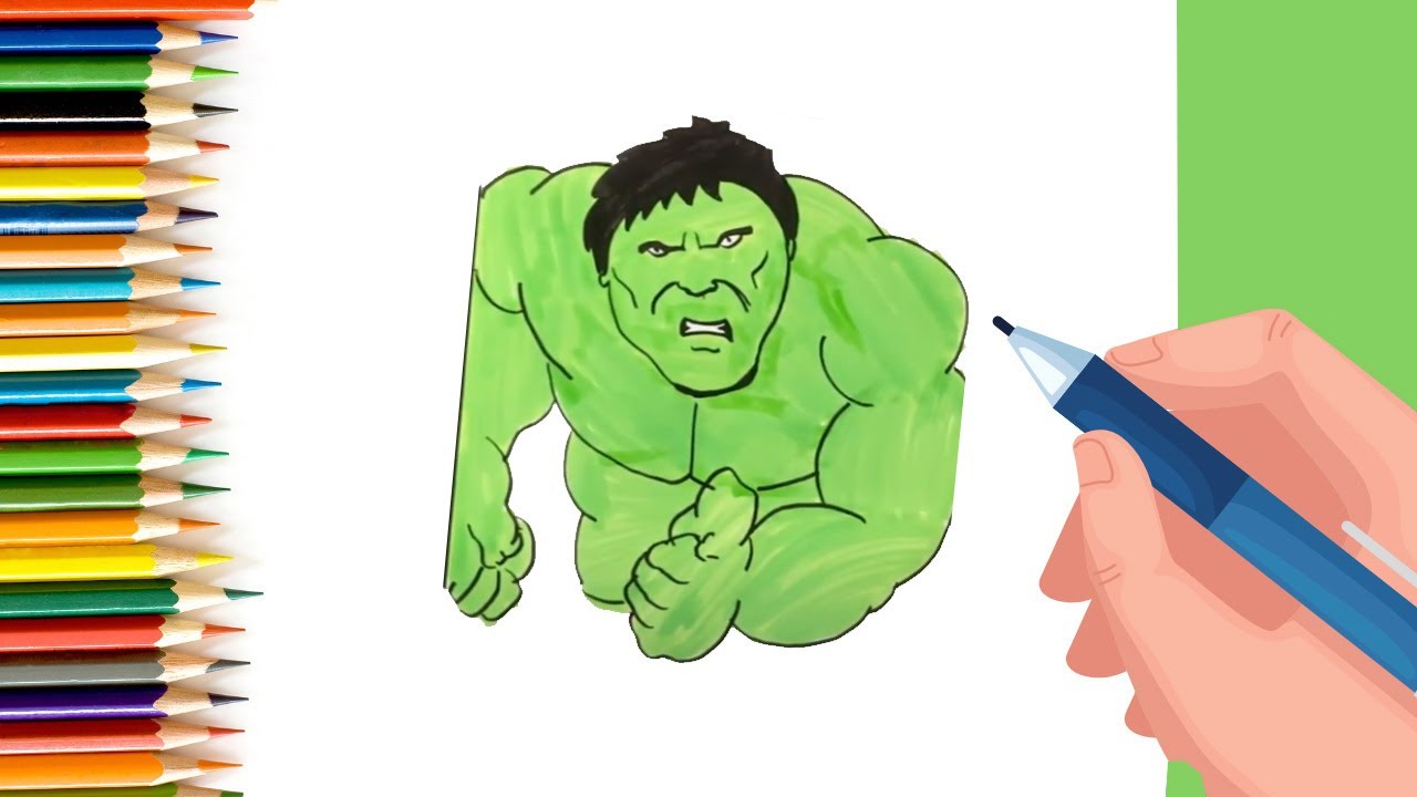 How to Draw Hulk from Avengers for Kids