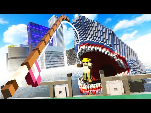 Capturing a SHARK in a Flooded City - Teardown Mods Gameplay