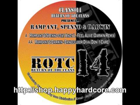 Rampant & Spenno Ft. Andy L - Feel Alive (Darwin Remix), hardcore vinyl CLANS014