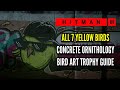 Hitman 3 All 7 Graffiti Yellow Bird Locations Concrete Ornithology Challenge Bird Art Guide