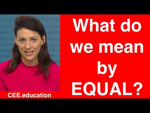 Free to Exchange: 7 - What Do We Mean By Equal?
