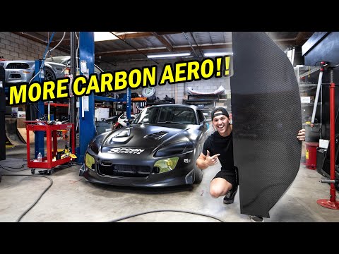 Spoon S2000 Gets AGGRESSIVE Carbon Fiber Front Splitter! *Install*