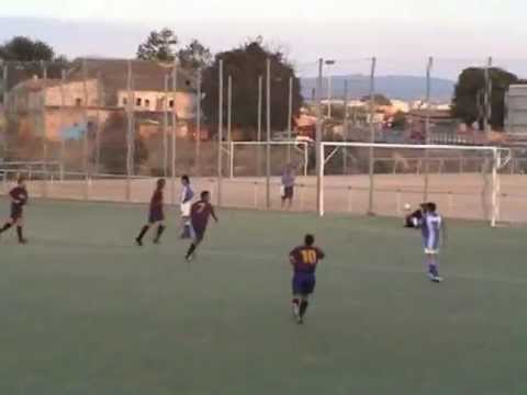 Gol Santos. Atco Baleares 1 - UE Poblense 2. Tercera división balear 04/05
