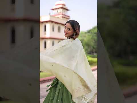 Purple Gold Crush Sequins & Zari Embroidered Lehenga Set with 3-Meter Flair, Heavy Dupatta & Unstitched Designer Blouse – Fully Stitched Festive & Wedding Wear Ensemble