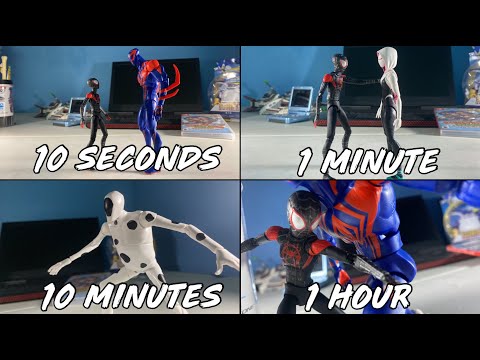 SPEED CHALLENGE: Spider-Verse StopMotion in 10 seconds | 1 minute | 10 minutes | 1 hour