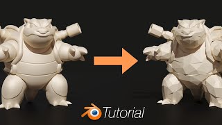 [3.2] Blender Tutorial: High Poly to Low Poly in 25 Seconds