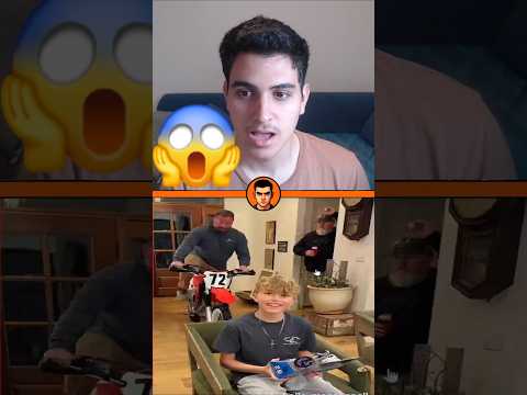 אתם לא מאמינים איזה אופנוע מטורף ההורים הביאו לבן שלהם😱#shorts