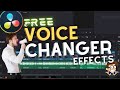 4 FREE Funny VOICE CHANGER Effects In Davinci Resolve Tutorial