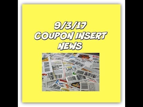9/3/17 COUPON INSERT UPDATE! Video