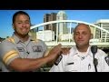 Man reunites with cop who saved him from drowning