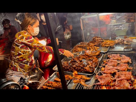 Street food in Phnom Penh at Boeung Tompon Market | Cambodian food 2021