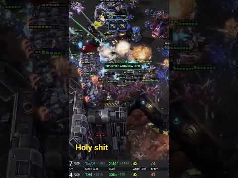 CRAZY Mothership Recall Into Clem's Base! #starcraft2 #shorts #gaming
