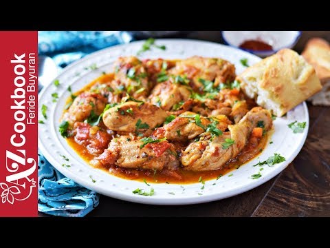 Georgian Chicken with Tomatoes and Herbs - Chakhokhbili | Грузинская Кухня - Чахохбили из Курицы