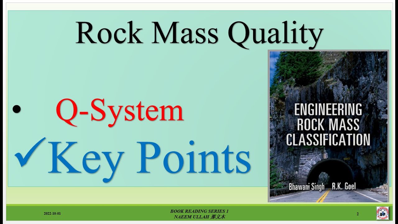 Lecture # 11 Engineering Geology Rock Mass Quality  Q-System/  Diamer Basha Dam Project