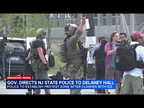 NJ Gov. Sherrill announces state police to monitor protestors at Delaney Hall, not ICE