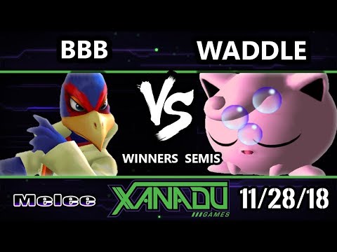 S@X 278 SSBM -  Waddle (Jigglypuff) Vs.  BBB (Falco) - Smash Melee Winners Semis
