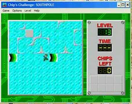 Chips Challenge Level 13: Southpole (Four Solutions)