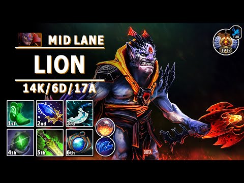 Lion Mid Lane | 7.32c | Pos 2 Core Lion Play | Dota 2 Immortal Gameplay