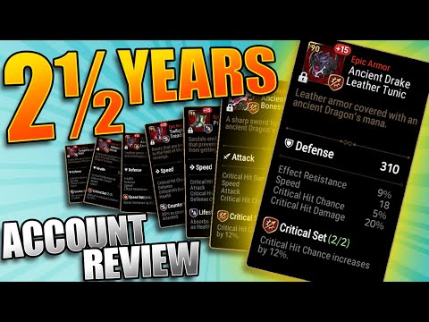 Showing All My Gear and Builds! My own Account Review! 100th Video! - Epic Seven