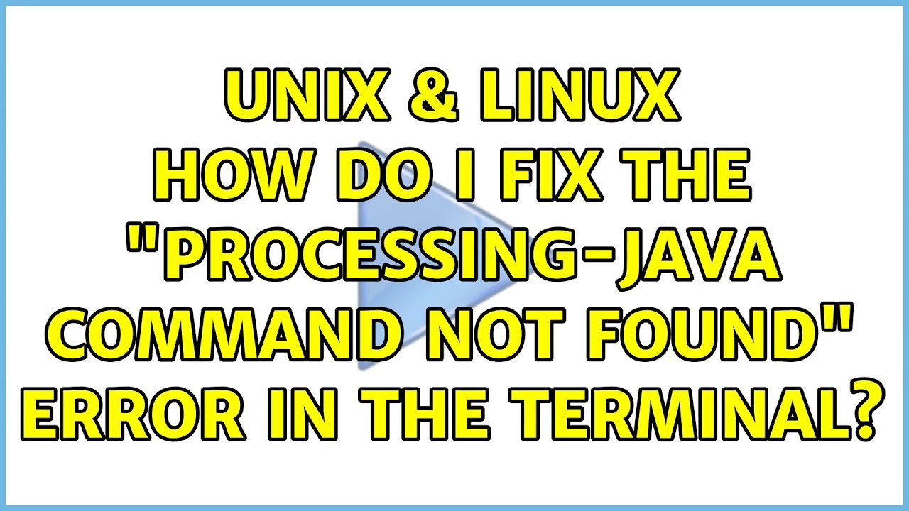 Unix & Linux: How do I fix the 