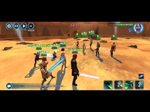 SWGOH commander ahsoka tano with Padmé. testing shien and force leap