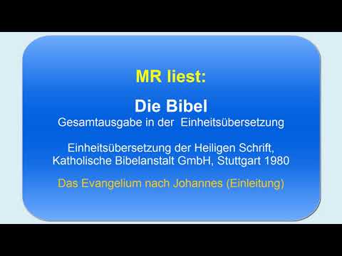Die Bibel ungekürzt - Deutsche Einheitsübersetzung: X. Lesung - Johannes Evangelium (Einleitung)