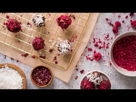 rose & raspberry chocolate truffles 🌹