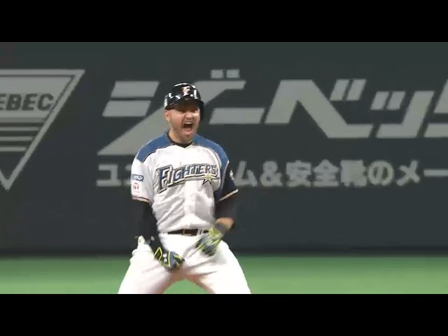 【8回裏】打って絶叫!! ファイターズ・レアード値千金の同点タイムリーヒット!! 2015/10/11 CS 1st F-M