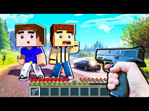 ИЗ МАЙНКРАФТА В РЕАЛЬНУЮ ЖИЗНЬ ! КАК ВЫЖИТЬ НУБУ И ПРО НО В ГТА ? НУБ И ПРО В GTA МАЙНКРАФТ