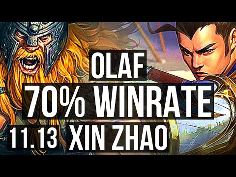 OLAF vs XIN ZHAO (JUNGLE) | 70% winrate, 21/2/5, Legendary | BR Master | v11.13