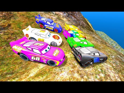 Bye Bye All McQueen... Cars Cliff Drop Testing Ep. 12 - GTA IV | Car Mods