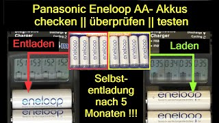 Panasonic Eneloop AA Akkus unboxing || testen || checken || wiederaufladbare Batterie Größe AA
