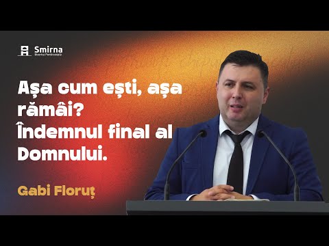 As you are, so will you remain? The Lord's final exhortation. - Gabi Floruț | Sermon