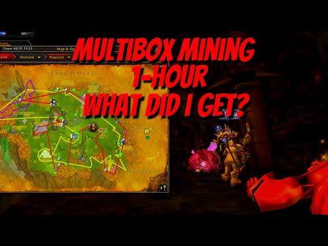 WOW Nagrand (Outland) Mining While Multiboxing | Mining Series