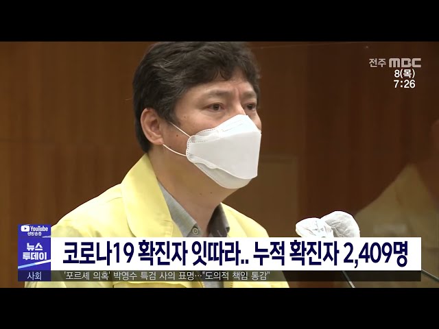코로나19 확진자 잇따라 누적 확진자 2,409명