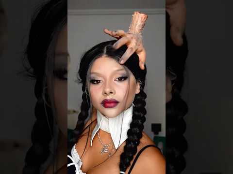 ME CONVERTÍ en MIÉRCOLES ADDAMS #makeup #makeupartist #shortsvideo