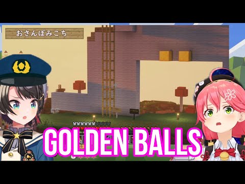 Hololive Cut - Sakura Miko Can't Stop Laughing At Subaru Golden Balls | Minecraft [Hololive/Eng Sub]
