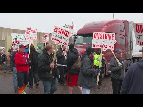 Beer Truck Drivers Union Members Go On Strike