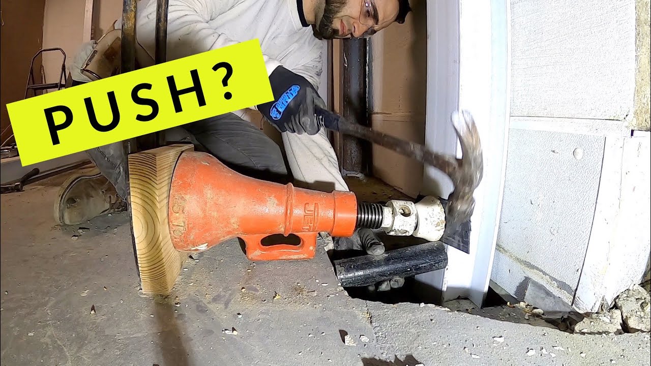 Bowed basement walls, I beam install