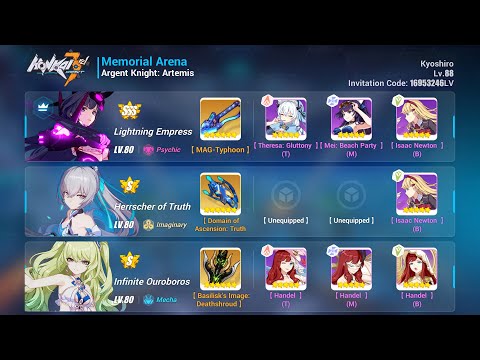 Exalted MA - LE, HTR [S0], IO [S0] (Handel) 3* Klein - AKA 31946 Points