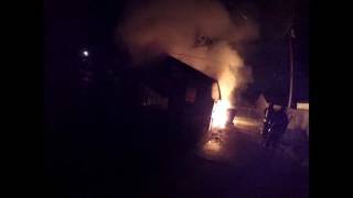 Garage Fire Detroit Fire Department Ladder 23