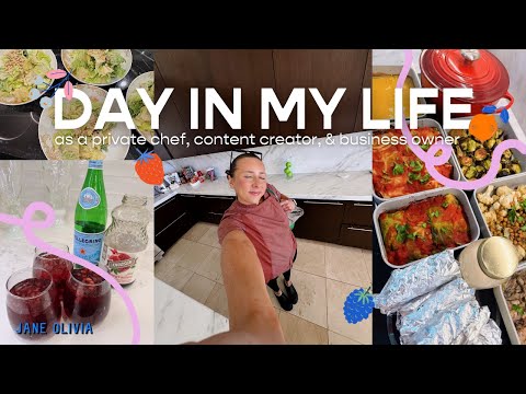 DAY IN MY LIFE AS A PRIVATE CHEF 👩🏼‍🍳💓🍓