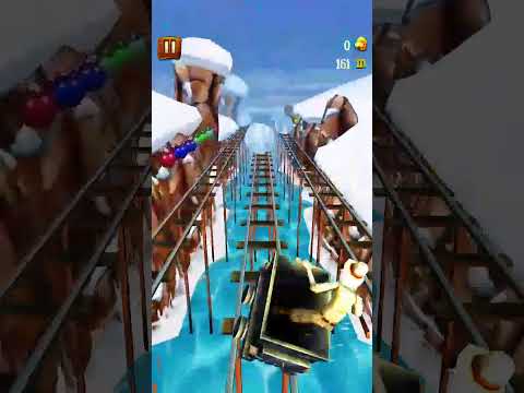 Run 375 Meters in Snow Land | Rail Rush