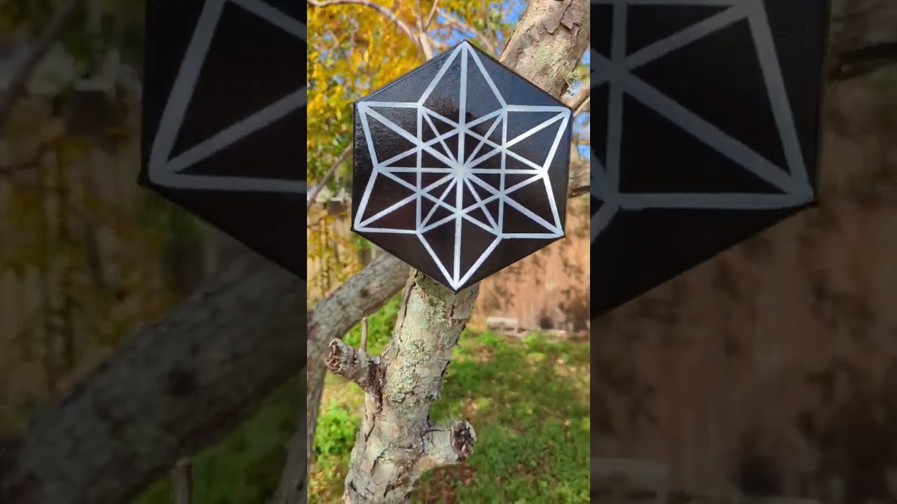 Sacred Geometry Vector Equilibrium hand painted available via Etsy link in banner #subscribe #shorts