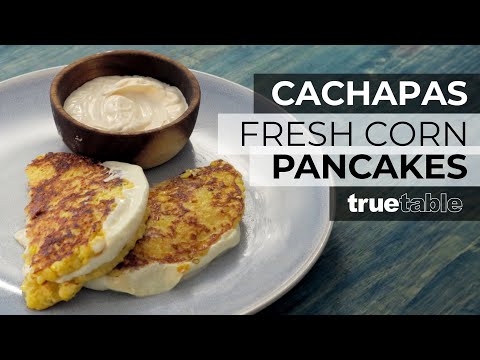 Fresh Corn Pancakes | 7 ingredients | homemade cachapas