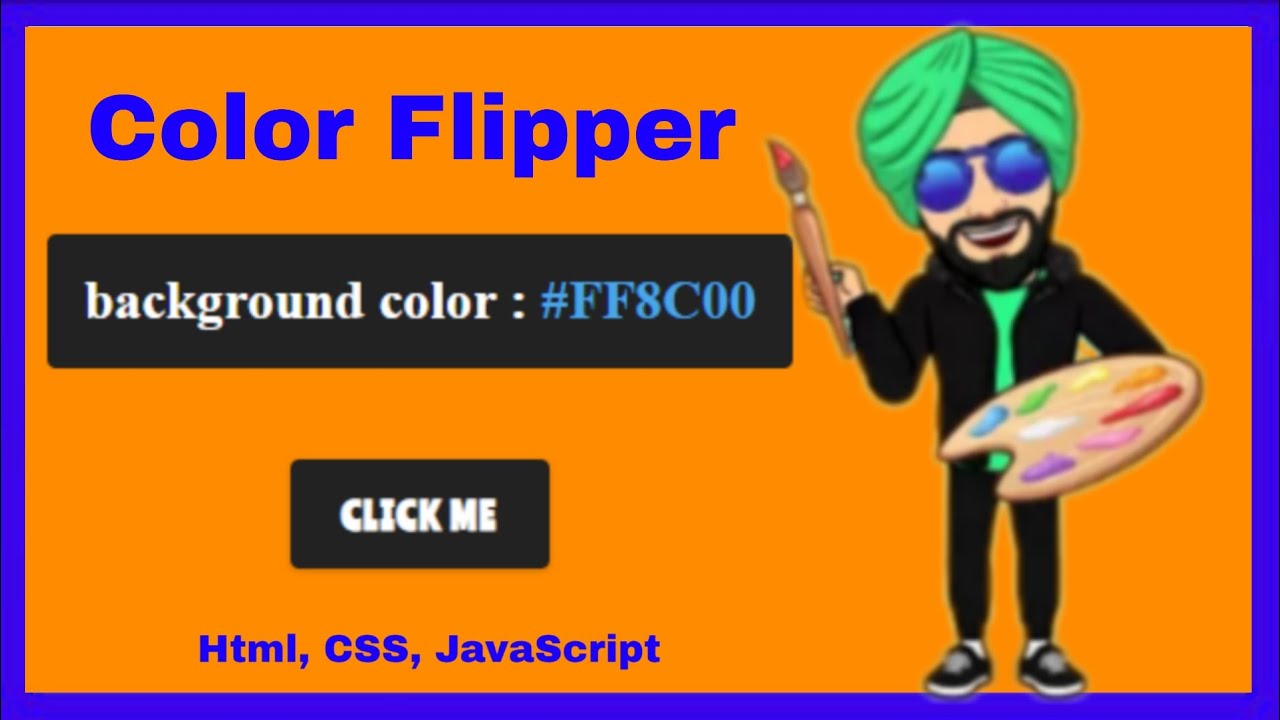 Color Flipper with Html, CSS, JavaScript || Color Changer || D. CoDeS || # code #coding #css #html