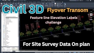Civil 3D Feature Line Elevation Label Challenge – Flyover Transom for Survey Data