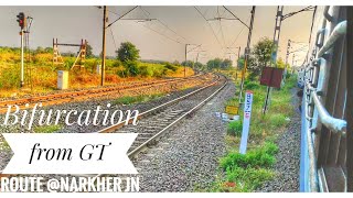 preview picture of video 'Bifurcation from Grand trunk Delhi-Nagpur route to Narkher Jn-Amravati/Badnera Jn route by JP-SC Exp'